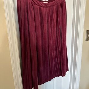 Maroon Velvet Skirt